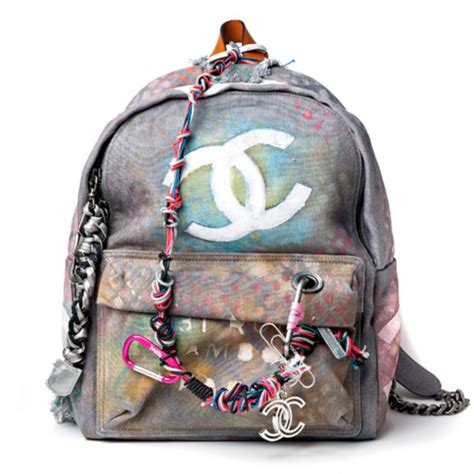 coco chanel graffiti backpack